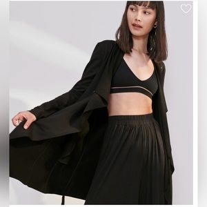 NEVER WORN Lunya Black Short Robe -Organic Pima Cotton